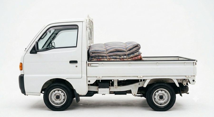 軽トラック半分程度の荷物量のイメージ